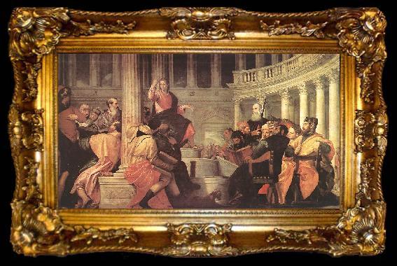 framed  Paolo  Veronese Jesus among the Doctors in the Temple, ta009-2
